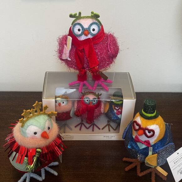 NEW Target Wondershop Featherly Friends Christmas Tinsel Tidings 6 Birds 2 Sizes - Picture 1 of 16